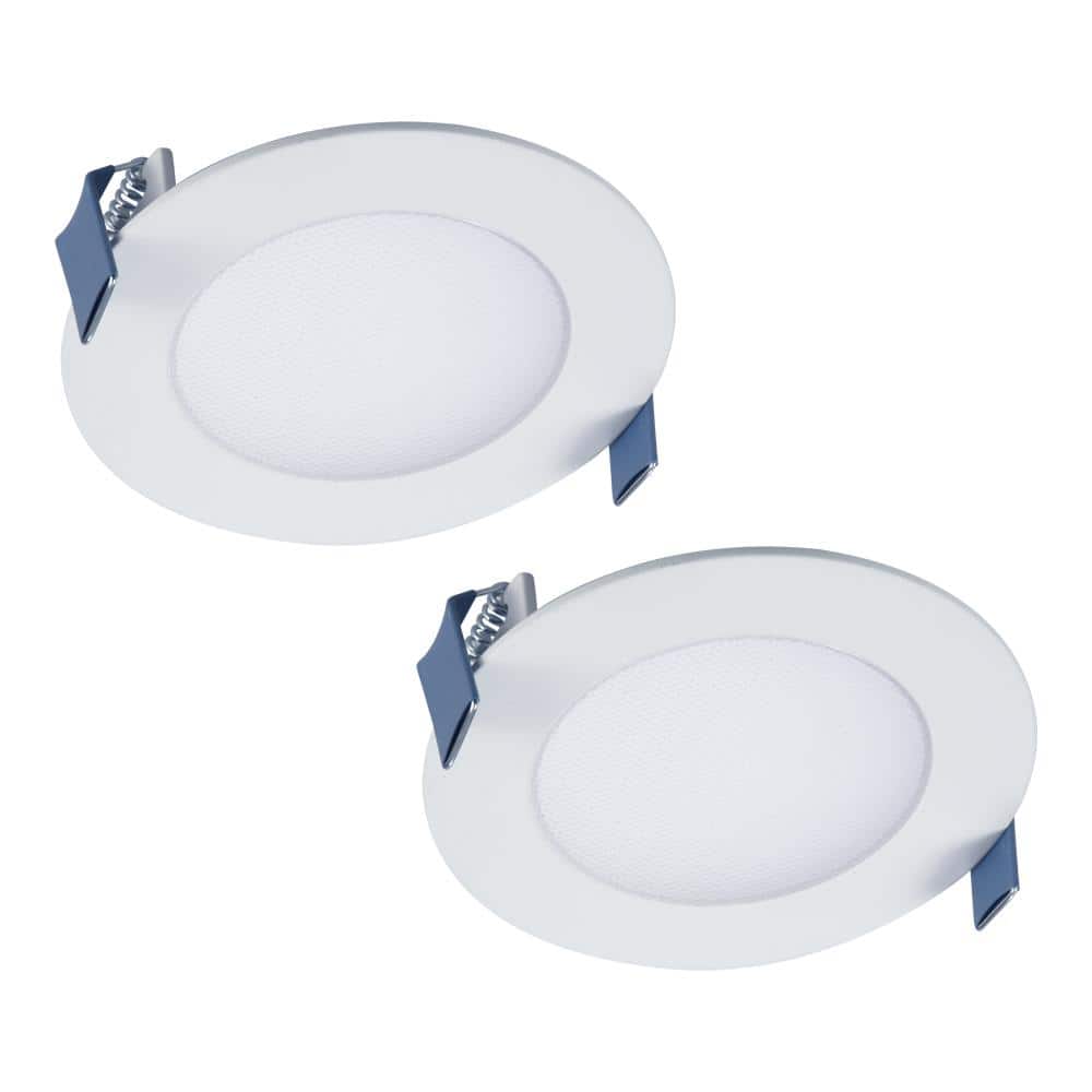 Halo in. 2700K-5000K Tunable CCT Smart Integrated LED White Recessed  Light, Round Trim (2-Pack) HLB4BLE-2PK The Home Depot