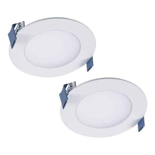 HALO 4 in. 2700K-5000K Tunable CCT Smart Integrated LED White Recessed Light, Round Trim (2-Pack)