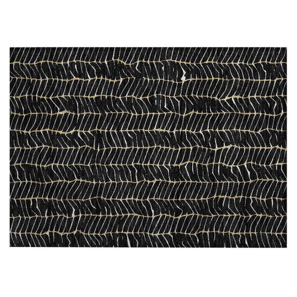 Chantille Machine Washable Indoor/Outdoor Abstract ACN3038 Black 3 ft. x 4 ft. Area Rug