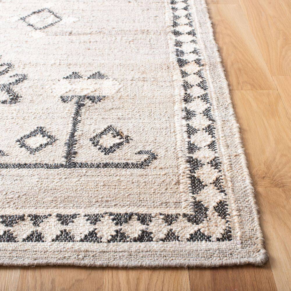 Artisan Gray Jute 84" Square Flatweave Area Rug