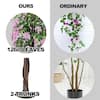 HONEY JOY 6 ft. Pink Artificial Flower Wistera Silk Tree in Pot for