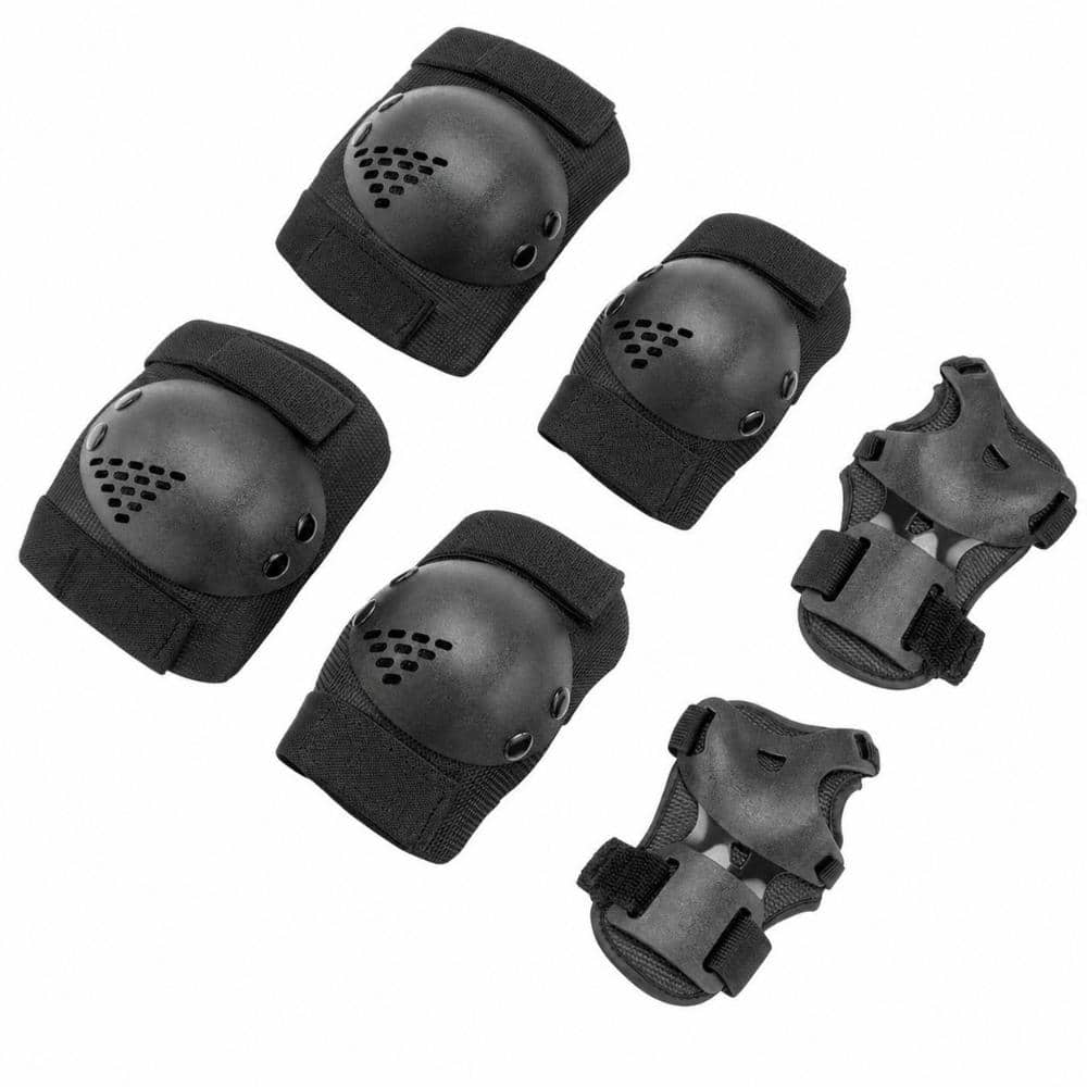 Kids Youth 6-Piece Knee Elbow Wrist Pads Set with Breathable Canvas Bag EVA Foam Polycarbonate Caps for Skating price history on PriceWatchPro