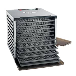 Weston 10-Tray Black and Silver Food Dehydrator with Temperature Display  28-1001-W - The Home Depot