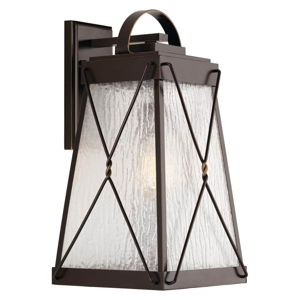 Progress Lighting Glenbrook Collection 1-Light Oil Rubbed Bronze 18.75 in. Outdoor Wall Lantern Sconce