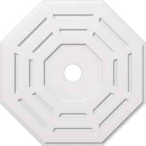 1 in. P X 13-1/2 in. C X 34 in. OD X 4 in. ID Westin Architectural Grade PVC Contemporary Ceiling Medallion