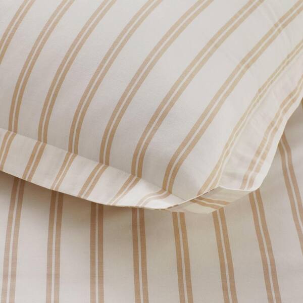 The Company Store Narrow Stripe T200 Yarn Dyed Moss Green Cotton Percale  Full Flat Sheet 50638A-F-MOSS-GREEN - The Home Depot