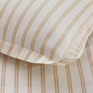 Narrow Stripe T200 Yarn Dyed Cotton Percale Pillowcases (Set of 2)