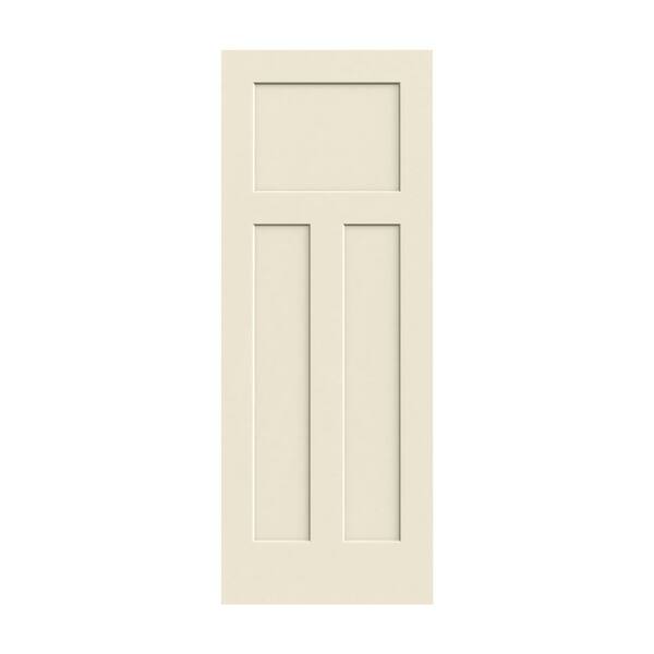 JELD-WEN 32 in. x 80 in. 3 Panel Craftsman Primed Smooth Molded
