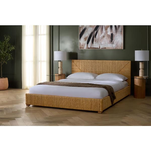 Glenburg Brown Wood Frame King Panel Bed