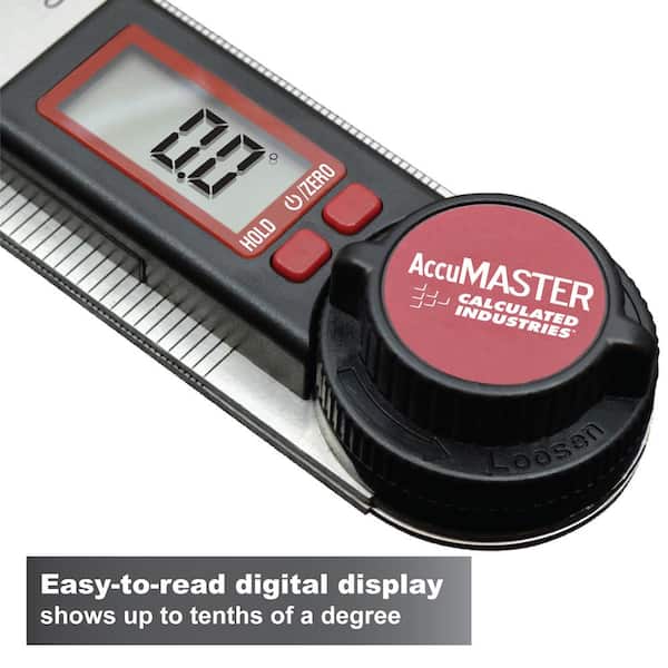 Calculated Industries 7455 AccuMASTER Digital Angle Finder Ruler, 7