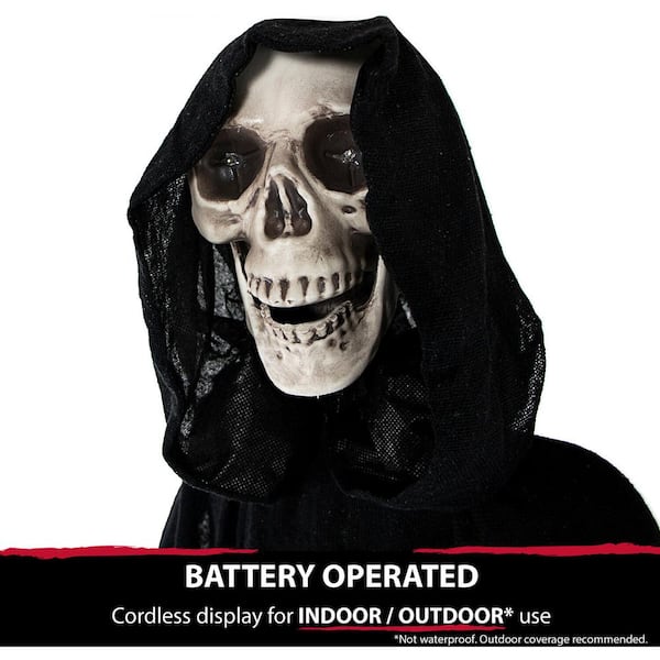 Haunted Hill Farm - 5.5 ft. Animatronic Grim Reaper Halloween Prop