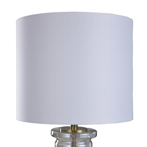 Glass Pillar Table Lamp, Threshold Lamp Shade Large Off White