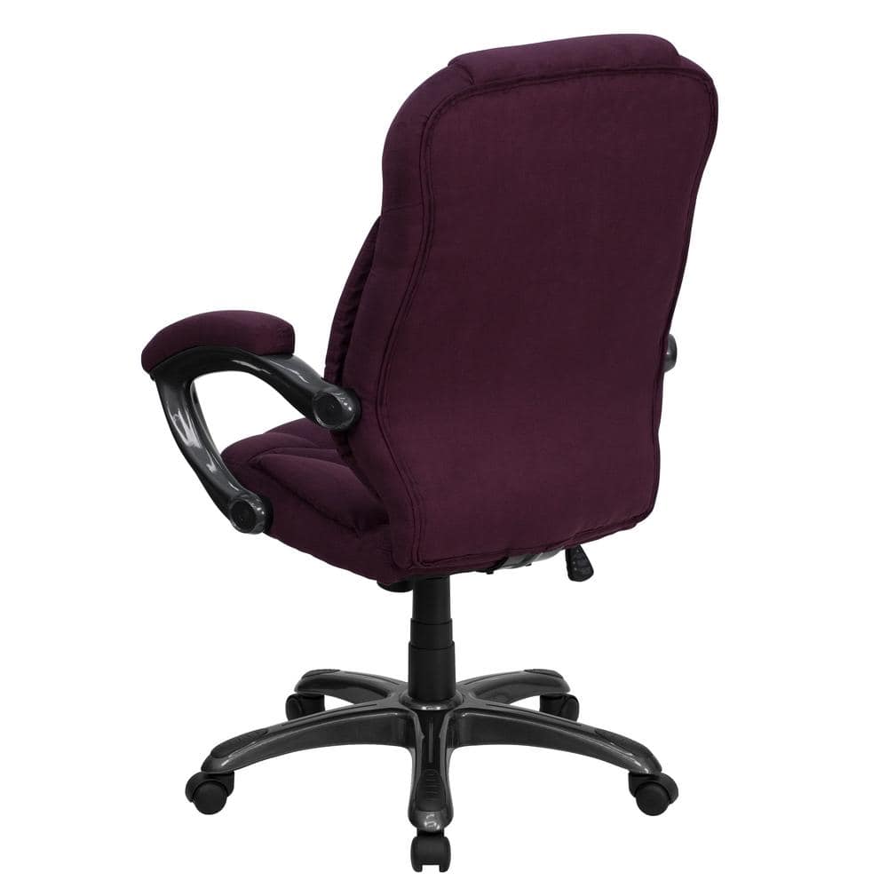 Ergonomic Executive Grape Microfiber High-Back Swivel Office Chair