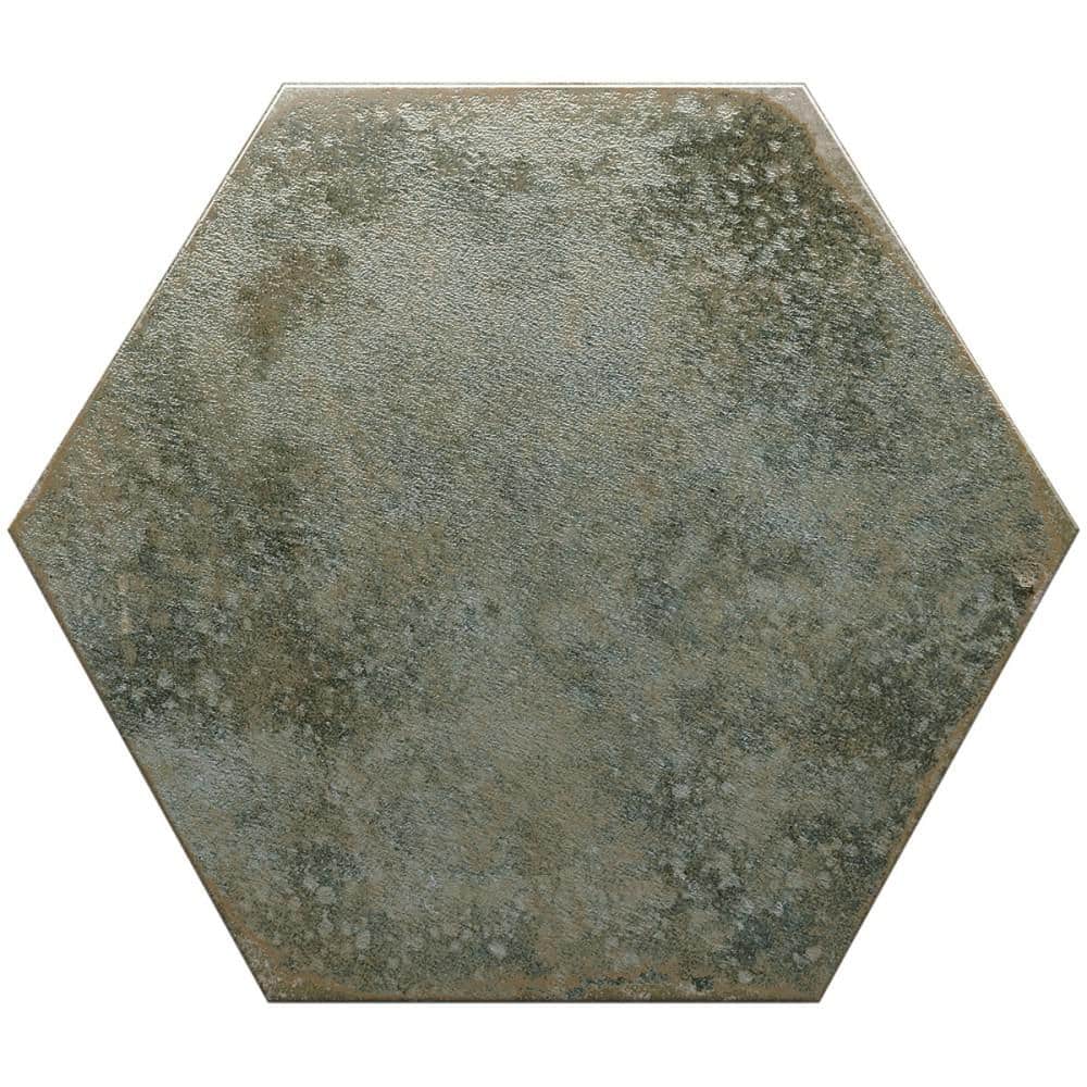 Mandalay Hex Green 4 in. x 0.34 in. Polished Porcelain Floor and Wall Tile Sample price history on PriceWatchPro