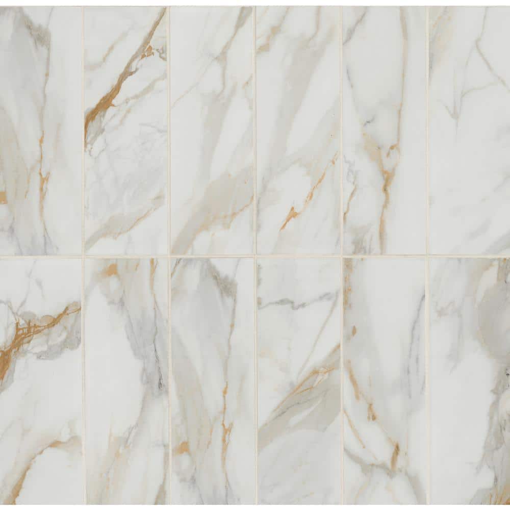 MSI Calcatta Gold Matte 4 in. x 12 in. Porcelain Marble Look