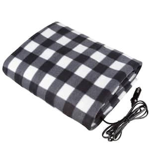 SERWALL Flannel Heated Throw Electric Blanket Blanket-DRGT-Grey - The Home  Depot