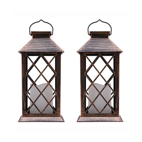 Maypex 11 In Outdoor Garden Lantern Set Of 2 300631 V1 The Home Depot Maypex 11 In Outdoor Garden Lantern, Garden Lamps Home Depot