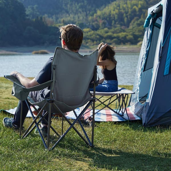 Dbaiyi-Ddis Chaises de camping pliables 4 pcs Gris Aluminium DA007 - Sport