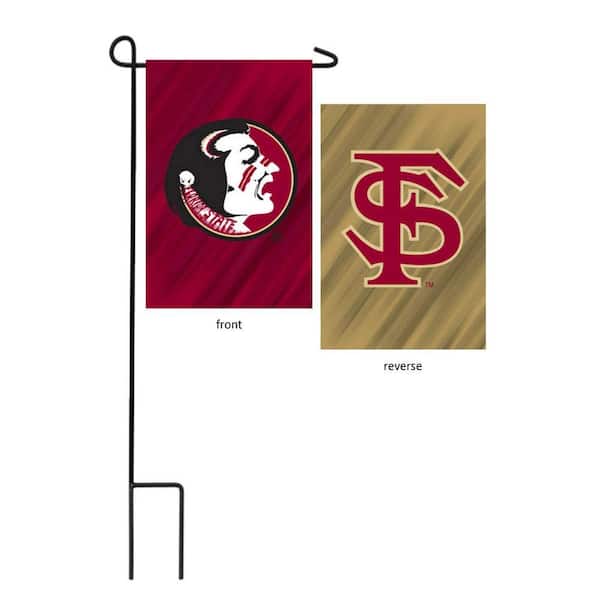 1 ft. x 1-1/2 ft. Florida State University 2-Sided Garden Flag with 3-2/3 ft. Metal Flagpole