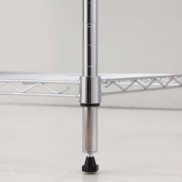 Chrome 5-Tier Adjustable Steel Utility Shelving Unit