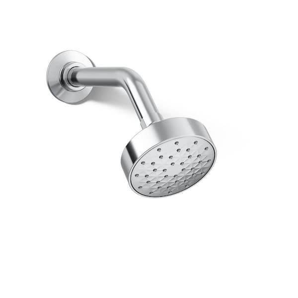 KOHLER Awaken G90 1-Spray Patterns with 2.5 GPM 3.5 in. Wall Mount Fixed Showerhead in Polished Chrome