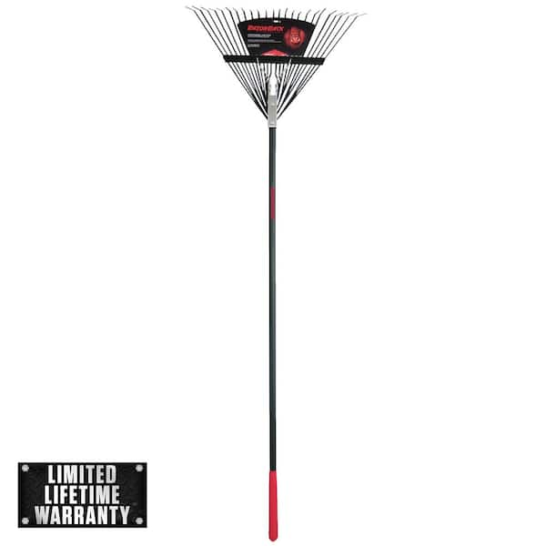 51 in. Fiberglass Handle 24-Tine Steel Rake