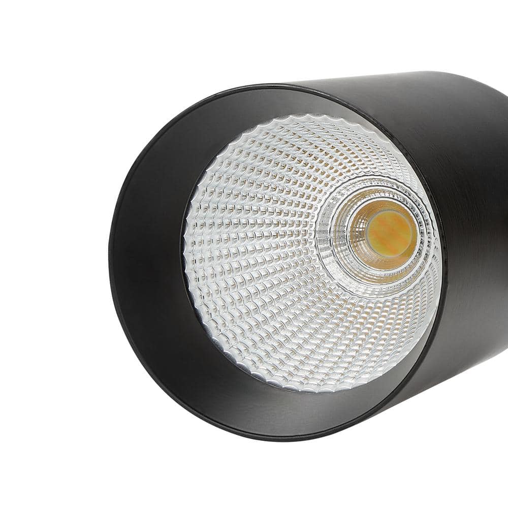 Black Aluminum 3-Inch LED Cylinder Downlight with Adjustable Color Temperature