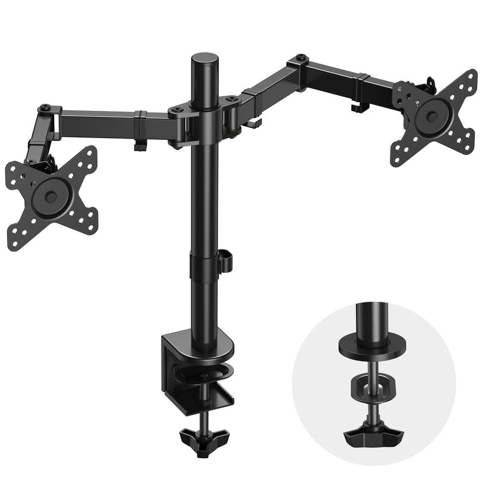 Modernisering Nieuw maanjaar klif USX MOUNT Dual Monitor Arm Desk Mount Fits for Most 13 in. - 27 in. LED  Flat/Curved Monitors HAS402 - The Home Depot