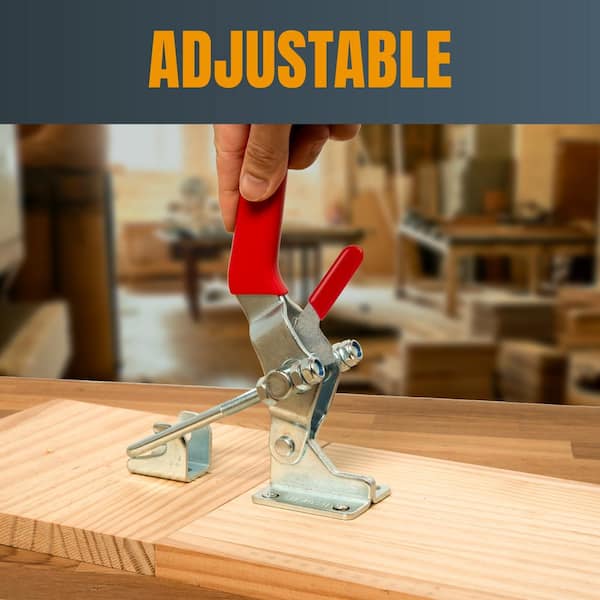 Heavy Duty Adjustable Latch-Action U Bolt Self-locking Toggle Clamps, 2000 lbs Holding Capacity, 40341 (2 Pack)