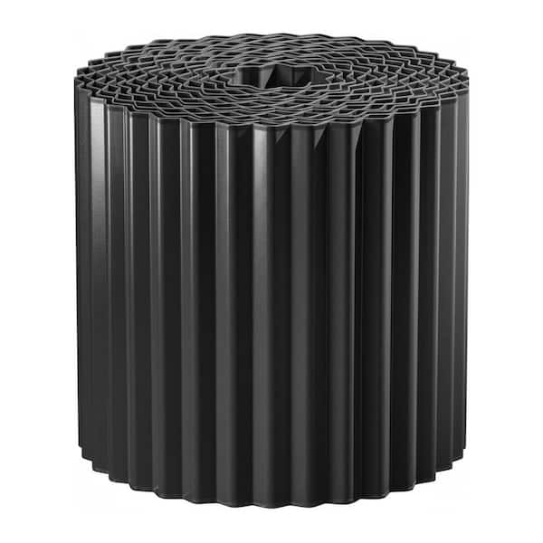 40ft x 6in Corrugated Metal Landscape Edging Black Durable Hemmed Edge Flexible Garden Border Roll