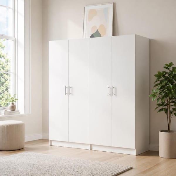 Klair Living Modex White Multi-Purpose Utility Storage Cabinet (2