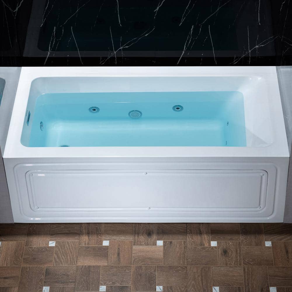 WOODBRIDGE 60 in. x 32 in. Whirlpool and Heated Bathtub with