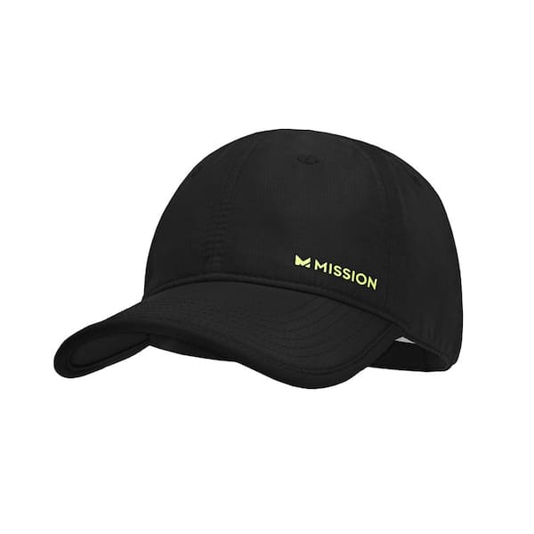 Mission Hydro Active Unisex One Size Black Polyester Performance Hat