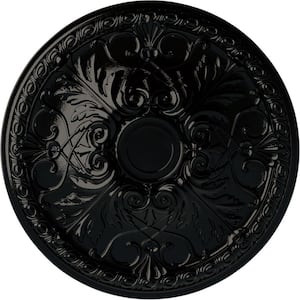 26 in. x 3 in. Tristan Urethane Ceiling Medallion (Fits Canopies up to 5-1/2 in.), Black Pearl