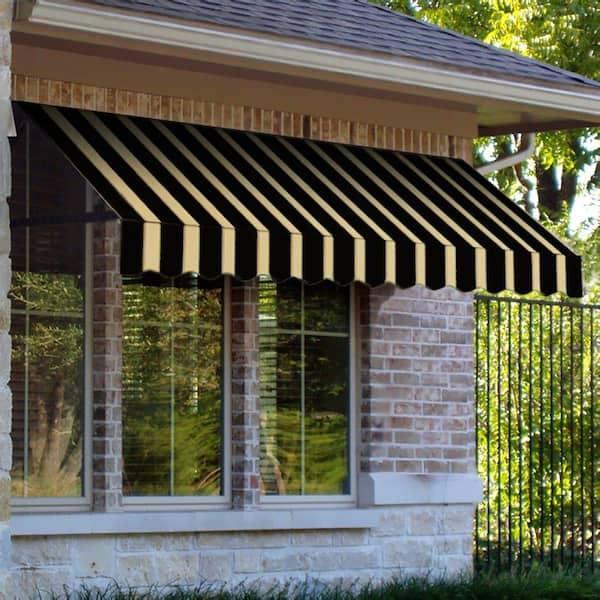 AWNTECH 3.38 ft. Wide Dallas Retro Window/Entry Fixed Awning (18