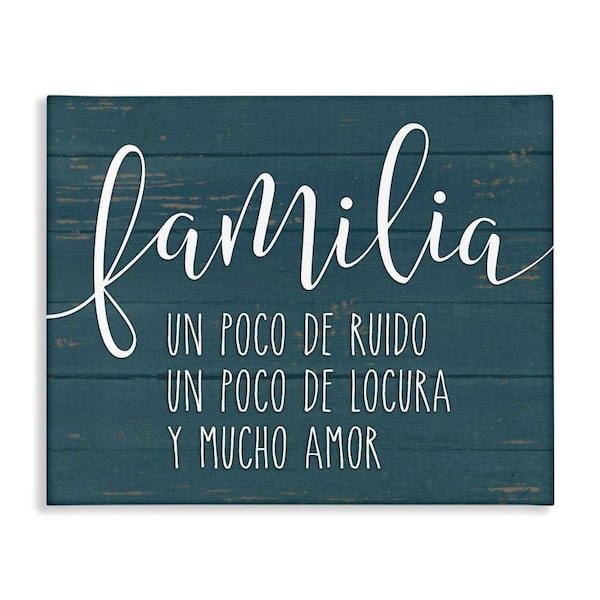 Stupell Industries Family Crazy Loud Love by Lettered and Lined Gallery Wrapped Unframed Typography Graphic Art Print 16 in. x 20 in.