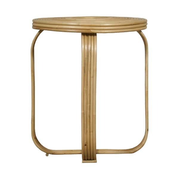 Unbranded Carmen 19.75 in. Natural Round Wood Accent Table