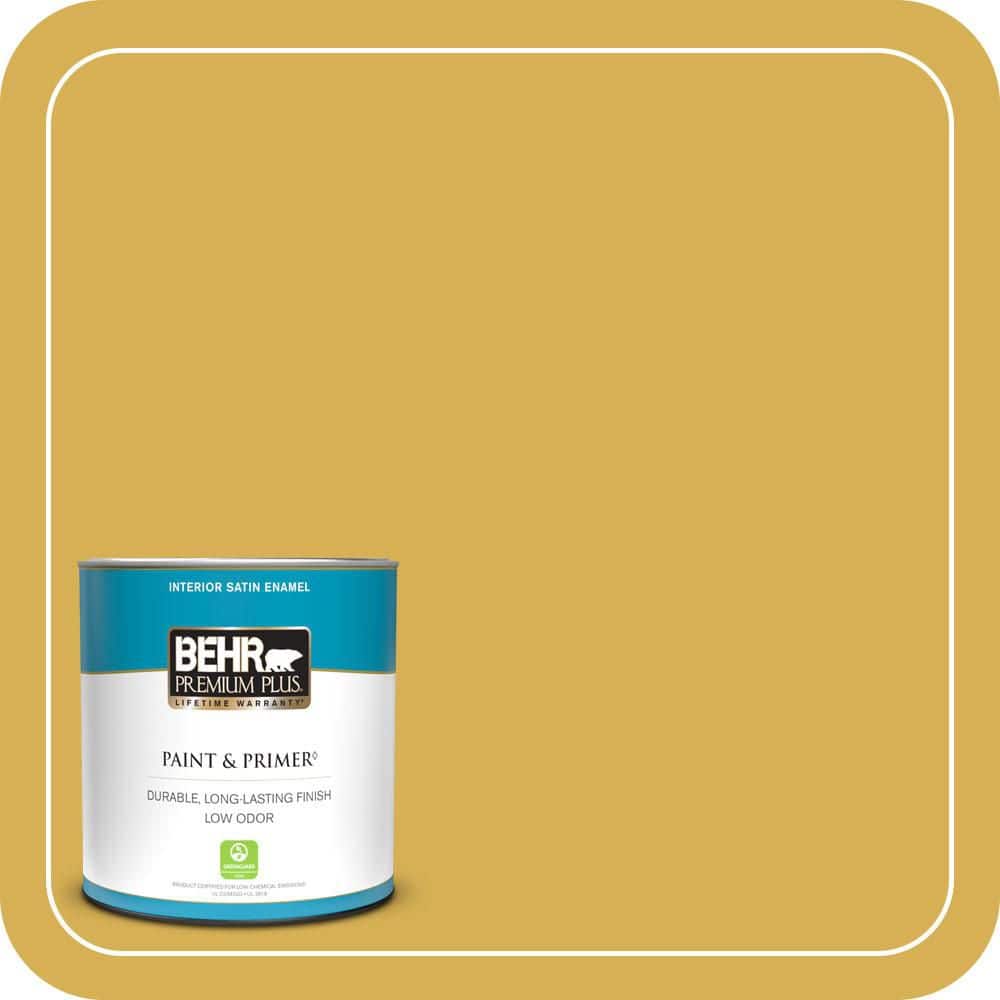 1 qt. #370D-6 Golden Cricket Satin Enamel Low Odor Interior Paint & Primer price history on PriceWatchPro
