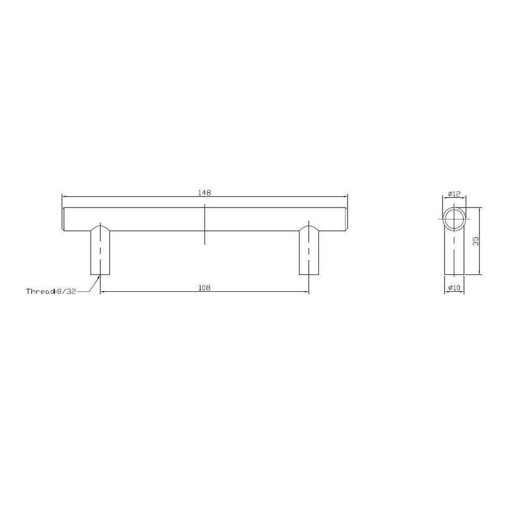 22-Inch Brushed Bronze Modern Cabinet Bar Pull