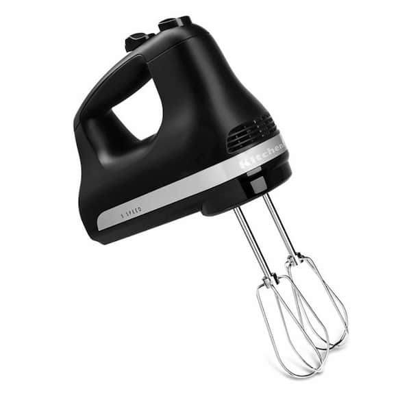 Ultra Power 5-Speed Stainless Steel Hand Mixer in Black Matte