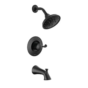 Esato Single-Handle 5-Spray Tub and Shower Faucet with H2Okinetic in Matte Black (Valve Included)