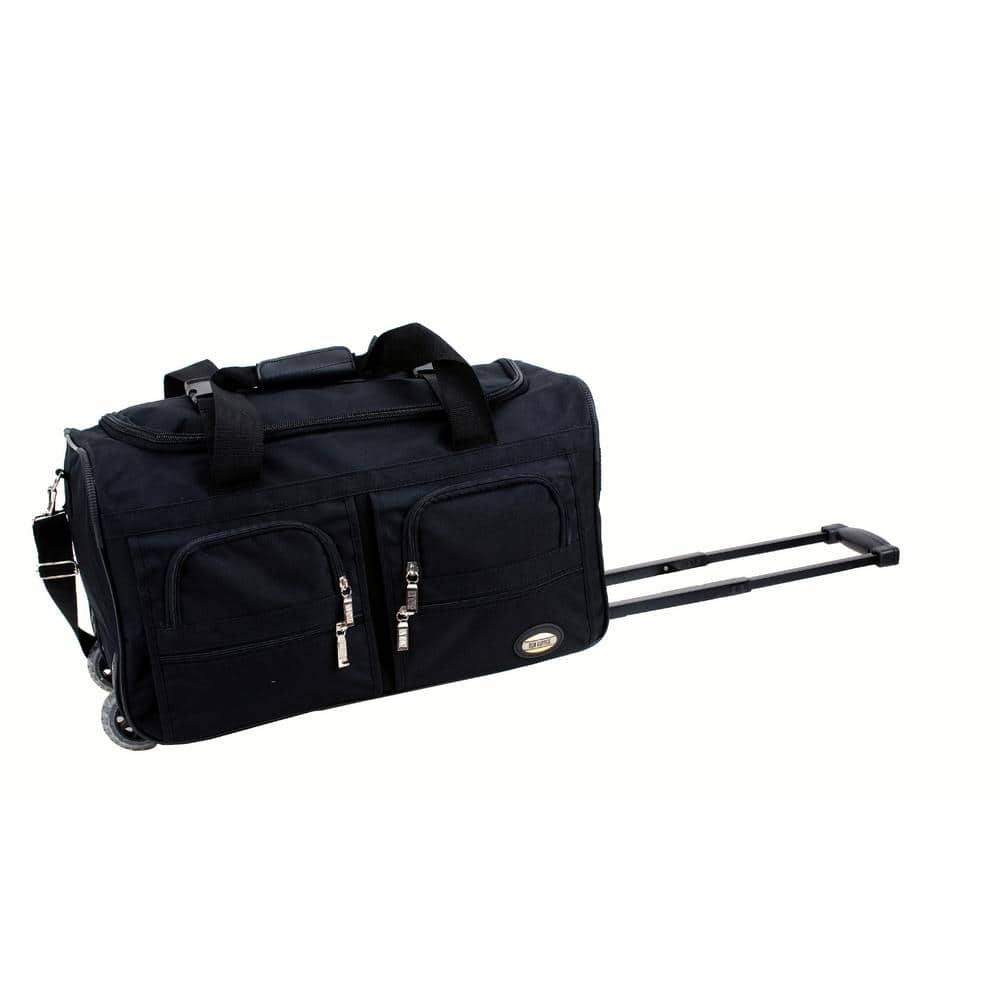 Rockland Voyage 22 in. Rolling Duffle Bag, Black PRD322-BLACK - The ...