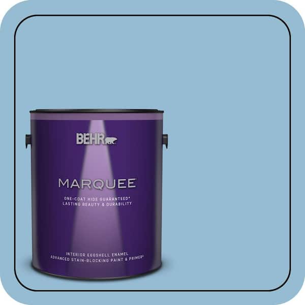 BEHR MARQUEE 1 gal. #M500-3 Blue Chalk color One-Coat Hide Eggshell Enamel Interior Paint & Primer