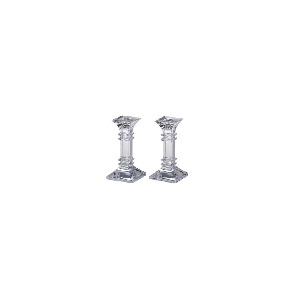 Marquis By Waterford Treviso Clear 6 in. Crystal Candle Holder