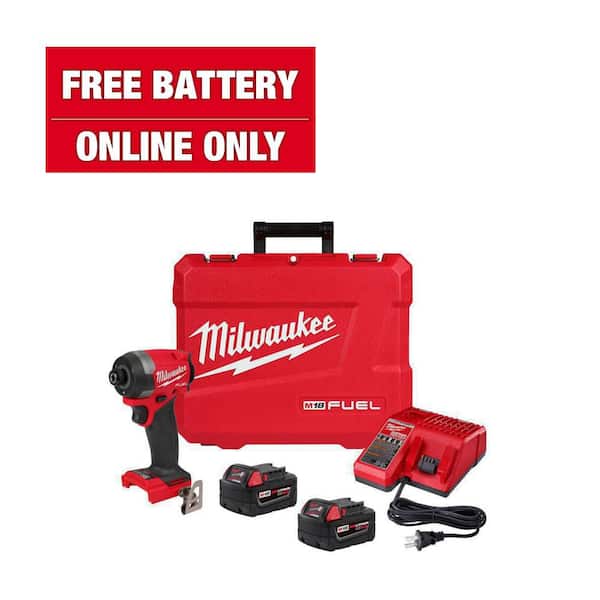 M18 FUEL 18V Lithium-Ion Brushless Cordless 1/4 in. Hex Impact Driver Kit with Two 5.0Ah Batteries Charger Hard Case