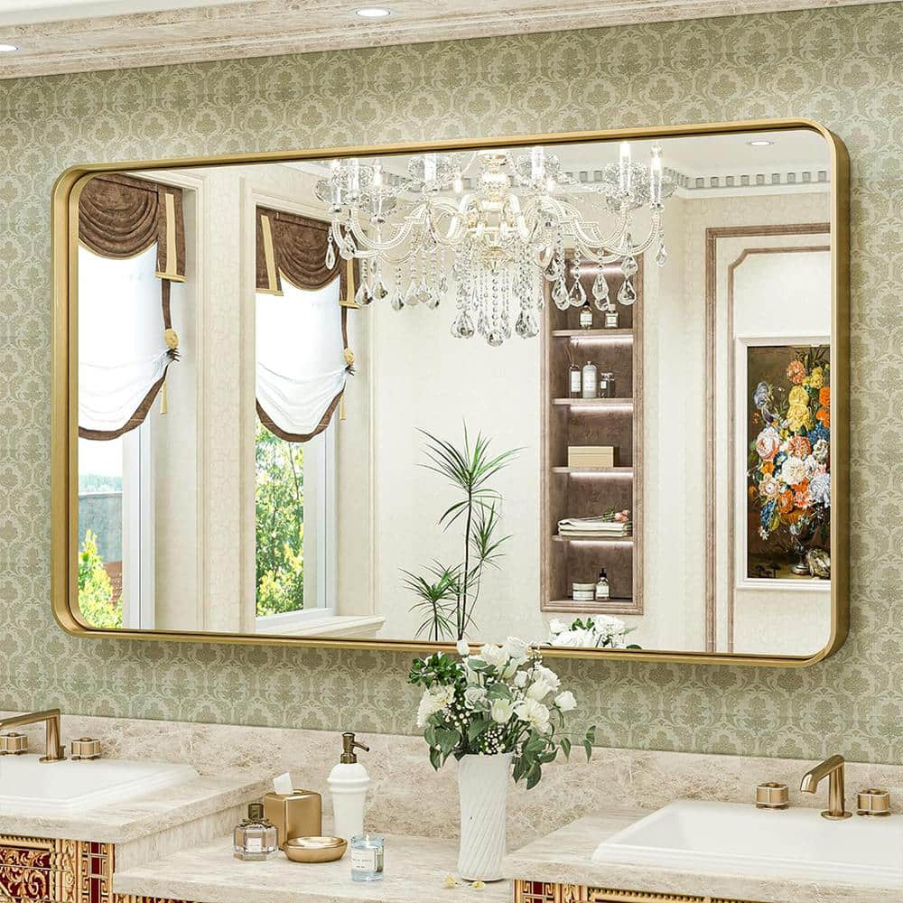 Mirror,Squares Mirror,Wood Mirror,Farmhouse Bathroom Mirror,Mirrors for  Bedroom,with Metal Hardware Attachment,for Entryways, Living Room, Washroom