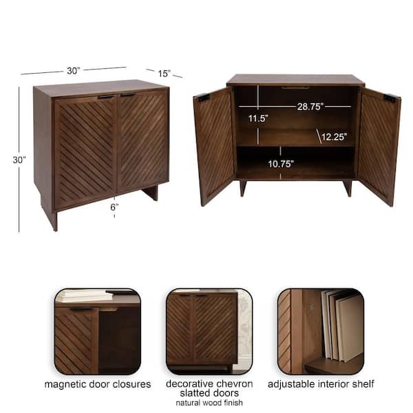 Mezzeta Brown 30 in. H Accent Storage Cabinet