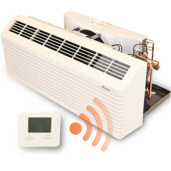 Amana PTAC 9000/12000/8200 BTU Air Conditioner & Heat Pump - R32 - w/ Thermostat 208/230V 3.5kW - PTH093J35AXXX