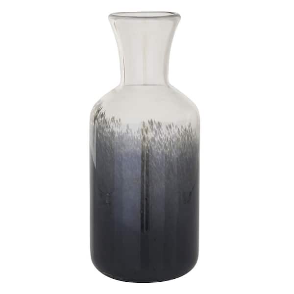 Novogratz 13 in. Gray Ombre Glass Decorative Vase