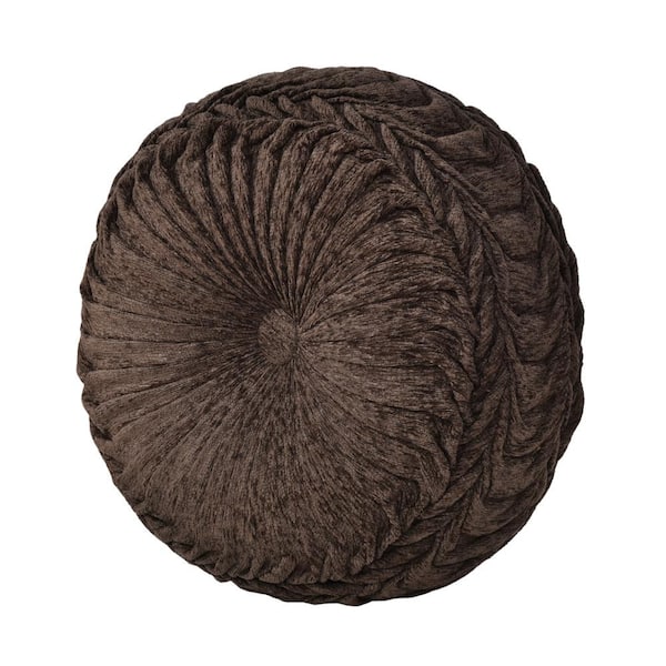 Unbranded Chandler Polyester Tufted Round Decorative Throw Pillow 15 x 15 in.